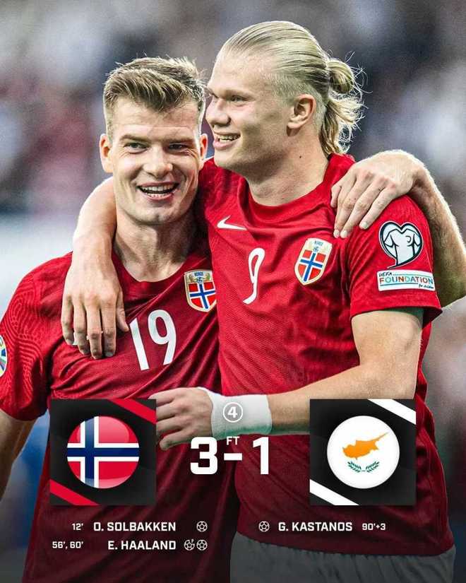 哥伦比亚翻盘瑞典，哈兰德带队取胜